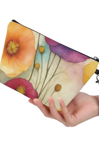 Cosmetic Bag With Black Handle