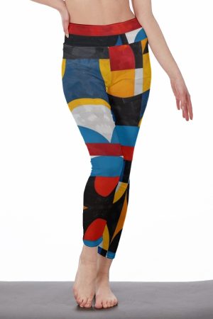 All-Over Print Women's High Waist Leggings | Side Stitch Closure