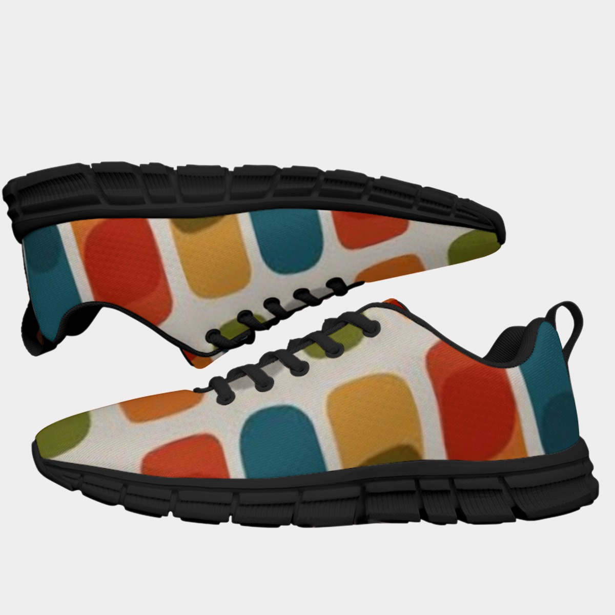All-Over Print Men's Sports Shoes With Black Sole - Image 4