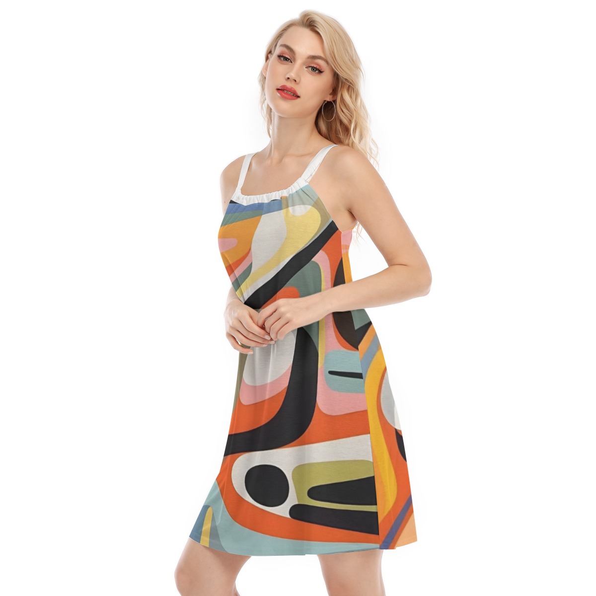 All-Over Print Women's Sleeveless Cami Dress - Image 3