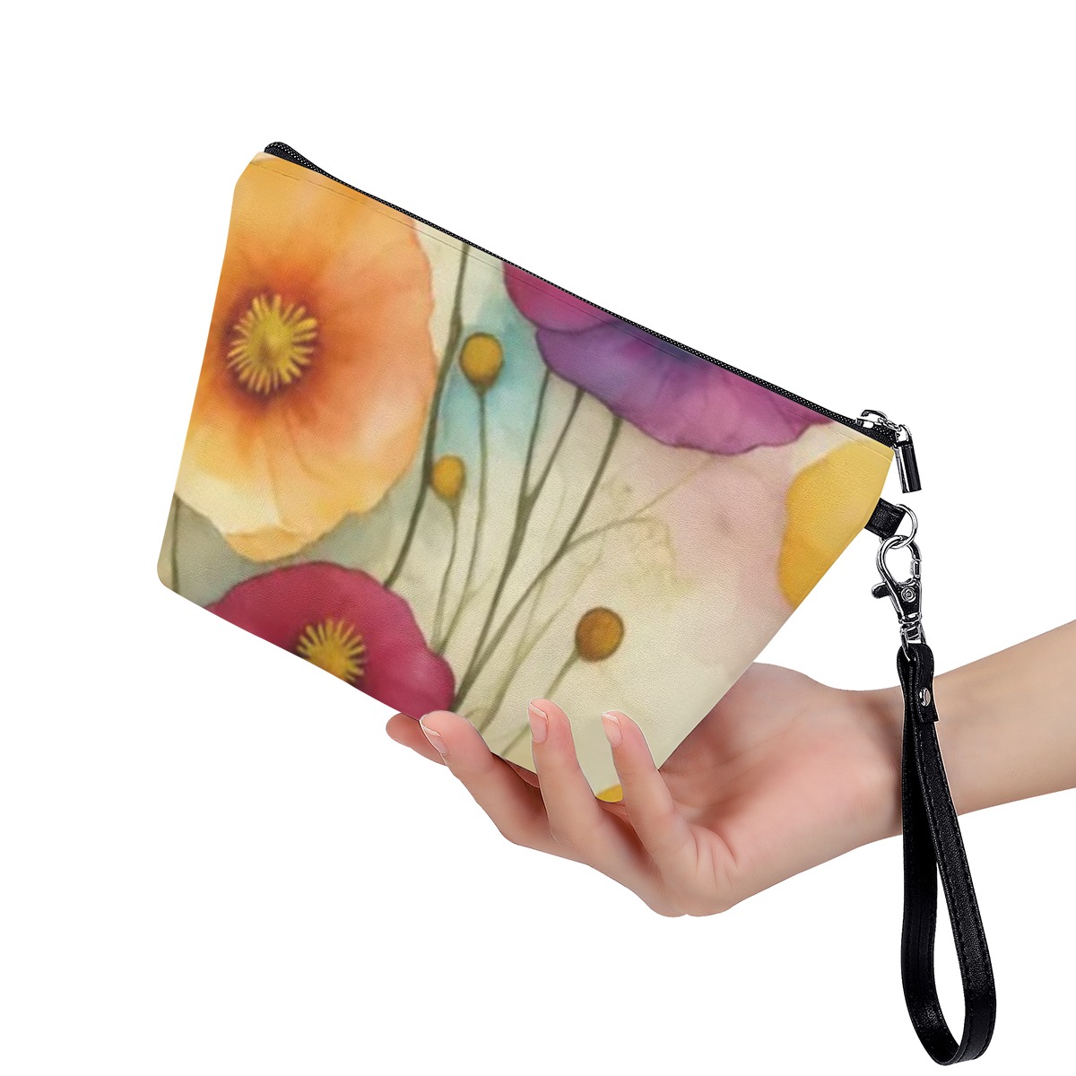 Cosmetic Bag With Black Handle