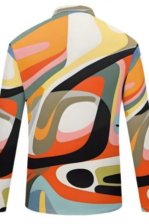 All-Over Print Women's Quarter Zip Sport Shirt With  Long Sleeve|210GSM