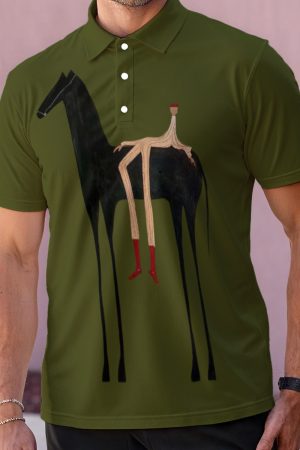 All-Over Print Men's Polo Collar Jersey