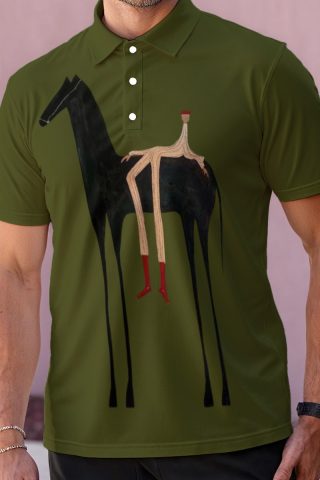 All-Over Print Men's Polo Collar Jersey