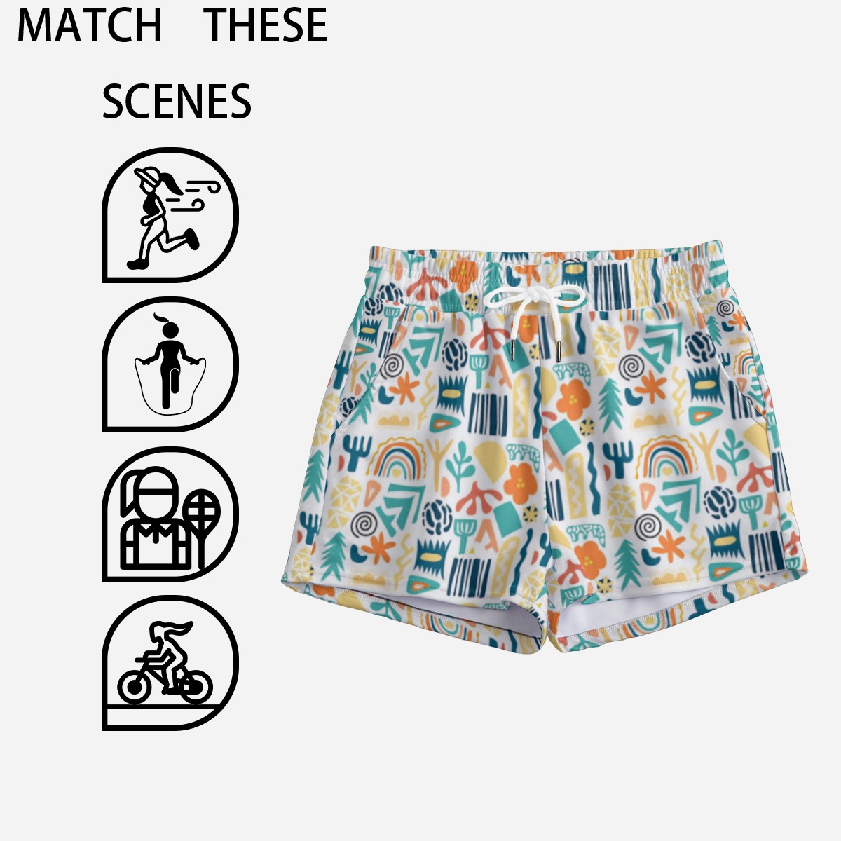 All-Over Print Women's Casual Shorts - Image 4