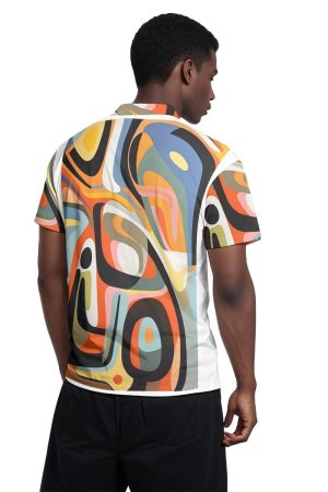 All-Over Print Men's Polo Collar Jersey