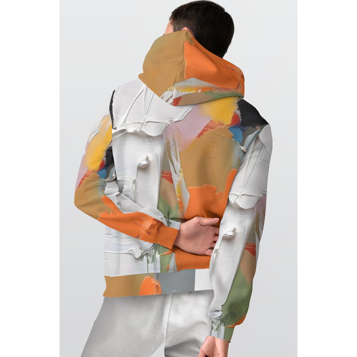 All-Over Print Men's Thicken Pullover Hoodie